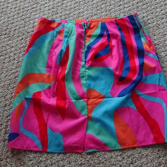 Vibrant Bold Color blouse and skirt set - Picture 8 of 14